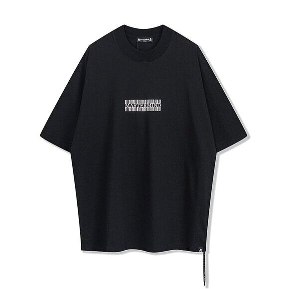 Mastermind Japan Print Black Short-Sleeved Round Neck T-Shirt